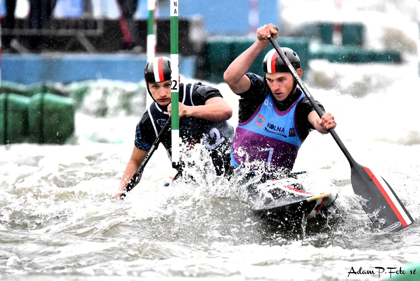 Andrzej i Filip Brzezińscy podczas biegu finałowego MŚ U23 2016 w Krakowie