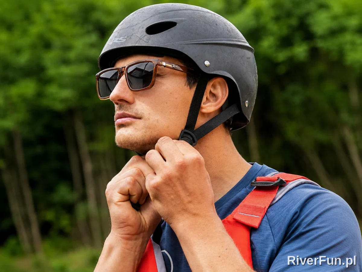 Bezpieczeństwo na spływie Dunajcem – kask kajakowy i kamizelka asekuracyjna, instruktaż RiverFun