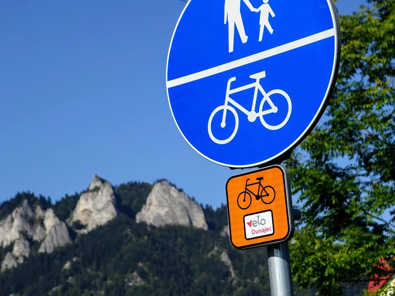 Velo Dunajec, znak szlaku rowerowego w Pieninach